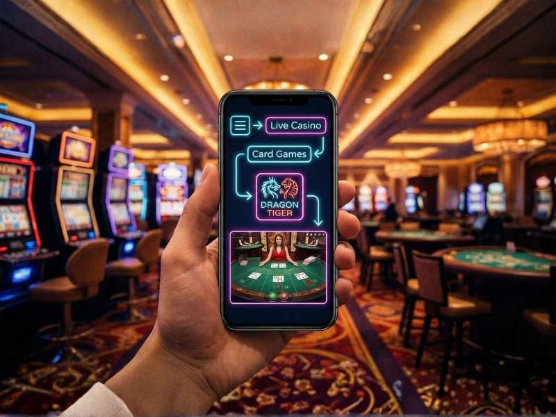 การเข้าถึงเกมไพ่เสือมังกร บนมือถือ เส้นทางเมนูและการนำทางบนหน้าจอขนาดเล็ก