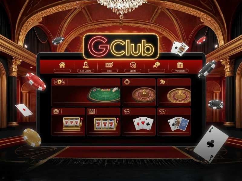 โครงสร้างเว็บ GClub ภาพรวมการจัดวางเมนูและหมวดคาสิโนบนแพลตฟอร์ม