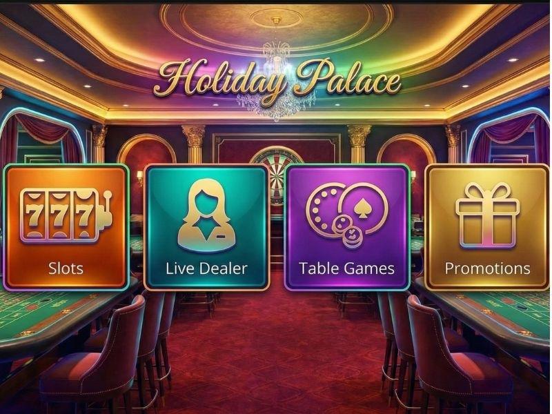 การจัดวางหมวดคาสิโนของ Holiday Palace ออกแบบหมวดบริการให้เข้าถึงง่าย