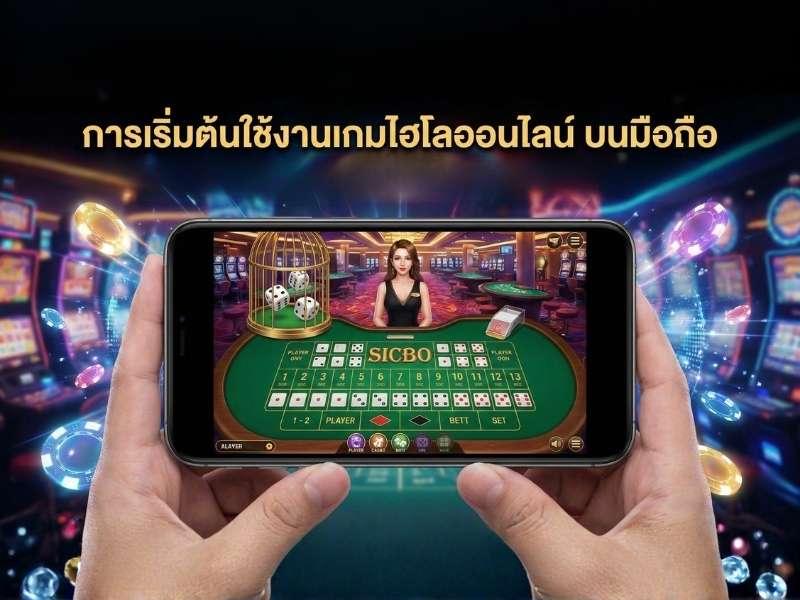 การเริ่มต้นใช้งานเกมไฮโลออนไลน์ บนมือถือ โครงสร้างหน้าเกมและการแสดงผลบนหน้าจอขนาดเล็ก