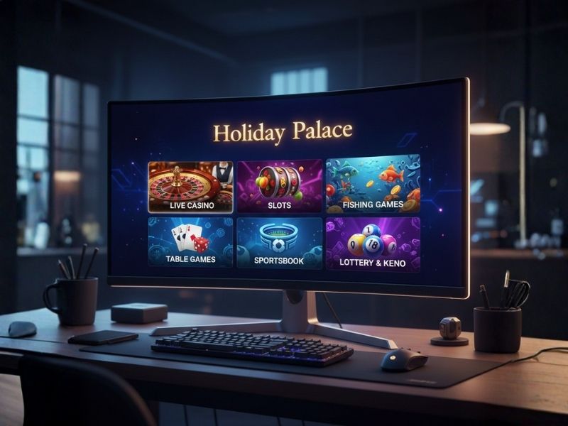 การจัดวางหมวดคาสิโนของ Holiday Palace โครงสร้างการแบ่งหมวดและการเข้าถึงภายในเว็บไซต์