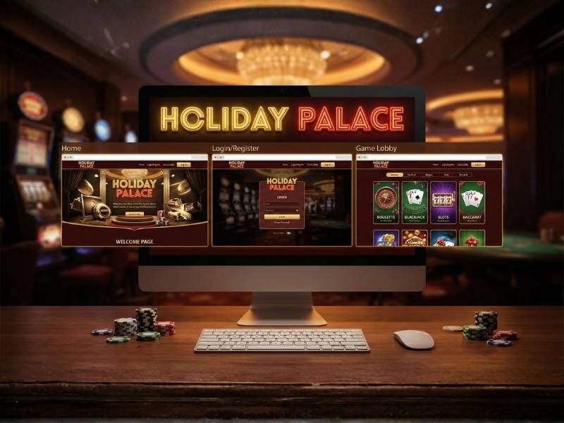 การเริ่มต้นใช้งาน Holiday Palace บนเว็บ ลำดับการเข้าถึงและการแสดงผลบนเดสก์ท็อป