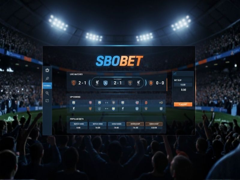 โครงสร้างตลาดฟุตบอล SBOBET บนเว็บ การจัดวางข้อมูลและการแสดงผลบนเดสก์ท็อป