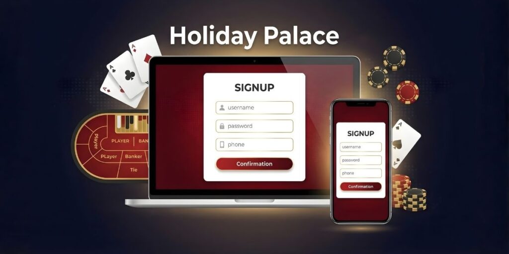 สมัคร Holiday Palace บาคาร่าออนไลน์ ขั้นตอนง่าย เริ่มเล่นได้ทันที